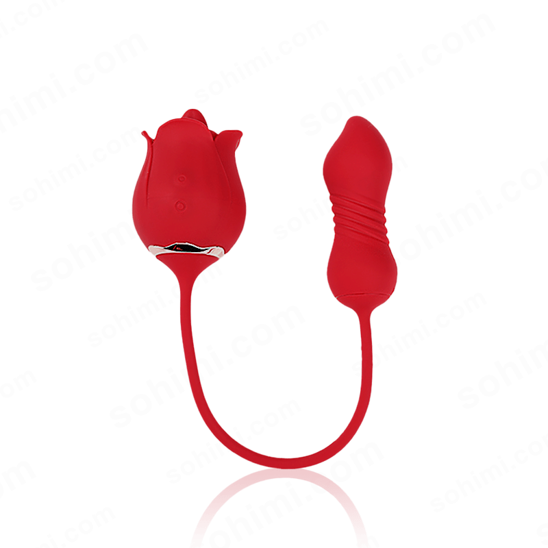 SKYLAR | Clitoral G-Spot Stimulator Rose Toy with Tongue - Sohimi
