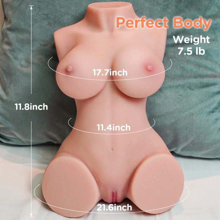 Sohimi ISSKIS 7.5LB Realistic Torso Sex Doll Toys with 10 Vibrating Modes - Sohimi