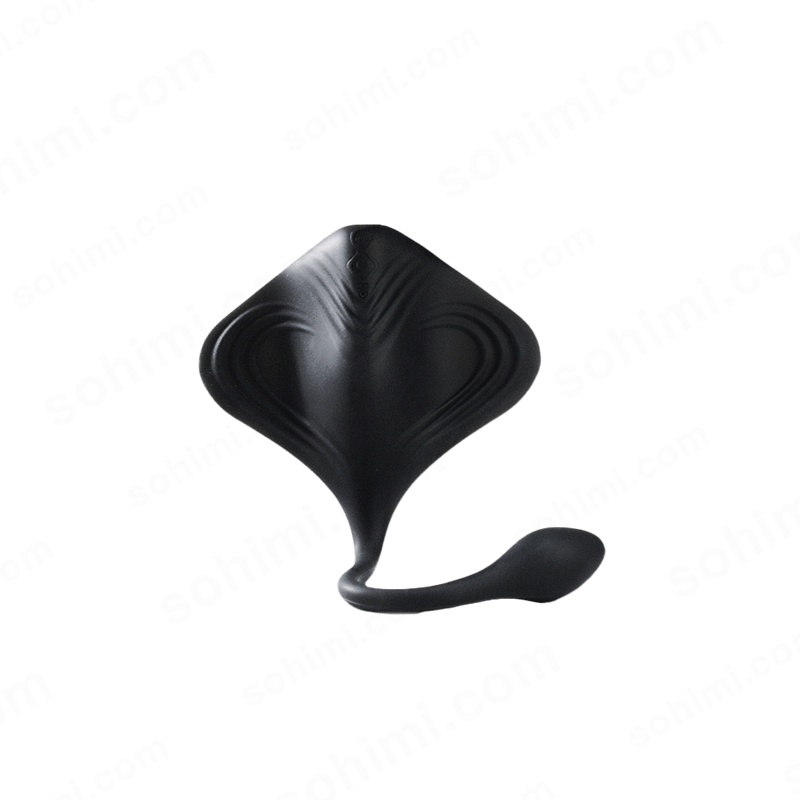 Black Wearable Vibrating Butt Plug  on a green background with 'sohimi.com' text.