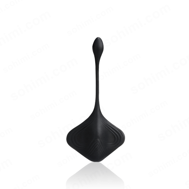 Black Wearable Vibrating Butt Plug  on a transparent background with 'sohimi.com' branding.