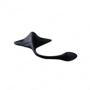 Black Wearable Vibrating Butt Plug  on a green background with 'sohimi.com' text.