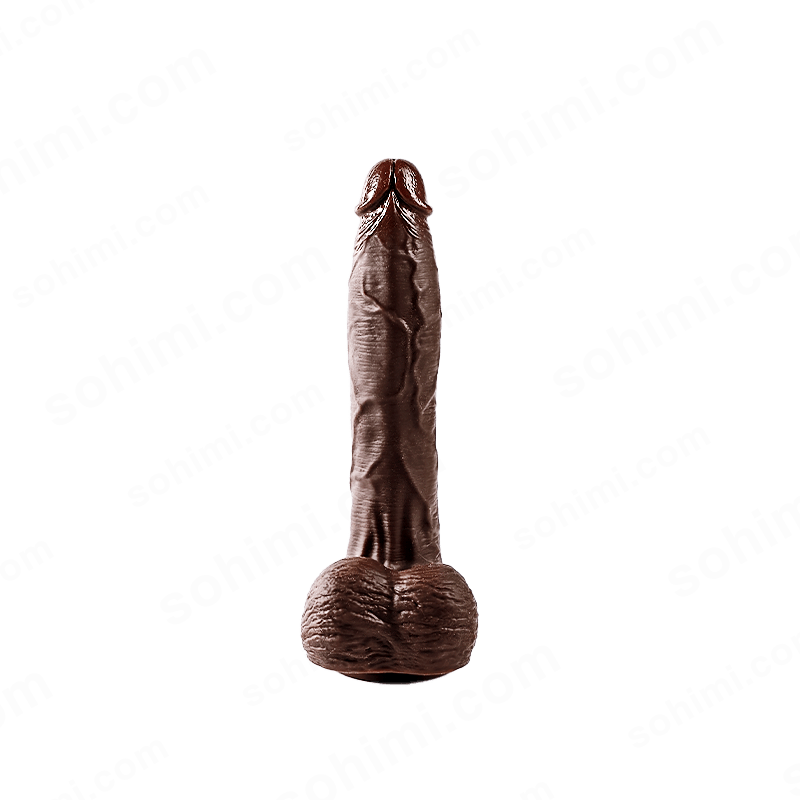 Sexual product with a brown finish on a white background