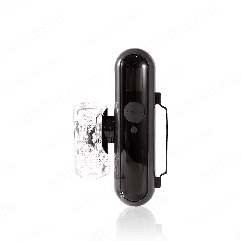 Black electronic device with clear cover on a transparent background with 'sohimi.com' branding.