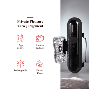 Product with features listed on a green background, featuring the brand 'sohimi.com'.