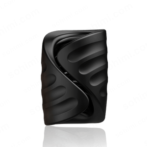 Black penis trainer with 'sohimi.com' branding on a green background
