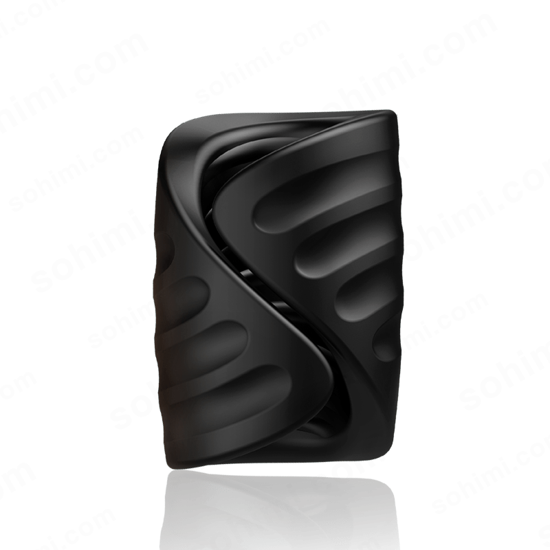 Black penis trainer with 'sohimi.com' branding on a green background
