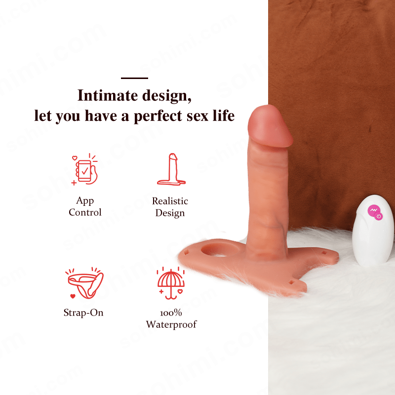 Sexual product with promotional text on a green background