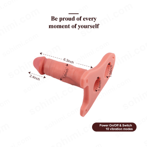 Silicone product with measurements and branding on a green background