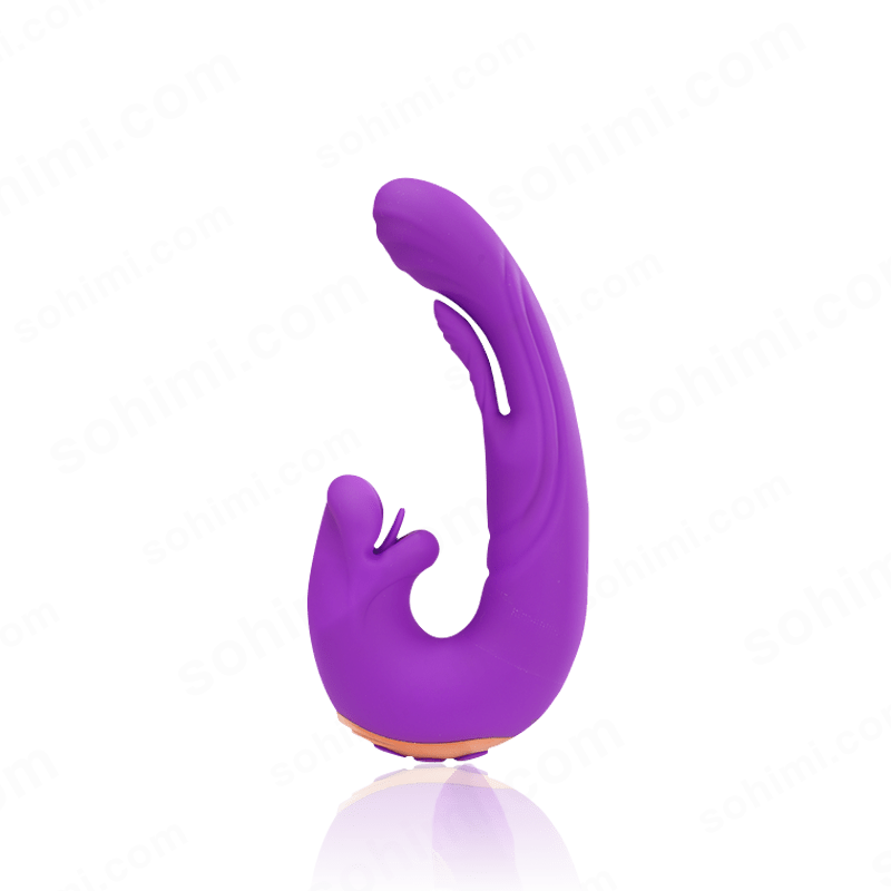 Purple Flapping and Tongue Licking Female Vibrator 