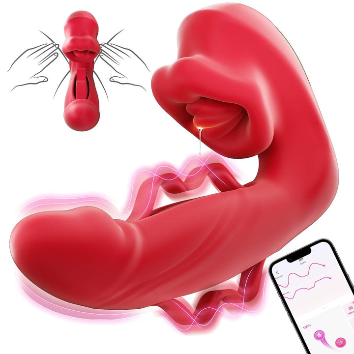 VIXEN| App Control Licking and Suction Flapping Clit G - Spot Stimulator Toy - Sohimi