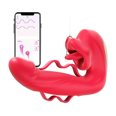 VIXEN| App Control Licking and Suction Flapping Clit G - Spot Stimulator Toy - Sohimi