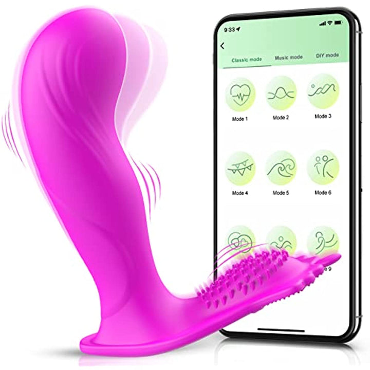 Wearable Panty Vibrator Rose Toy for Clitoral G - spot Stimulation APP Control - Sohimi