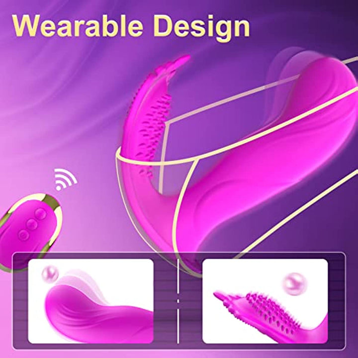 Wearable Panty Vibrator Rose Toy for Clitoral G - spot Stimulation APP Control - Sohimi