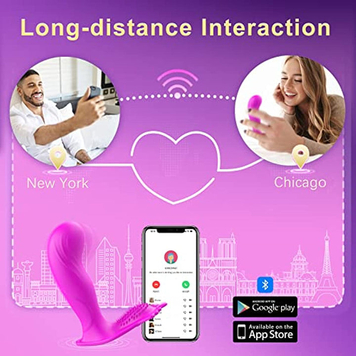 Wearable Panty Vibrator Rose Toy for Clitoral G - spot Stimulation APP Control - Sohimi